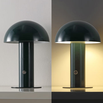 Boletus 10.75" Contemporary Bohemian Rechargeable/Cordless Iron Integrated LED Mushroom Table Lamp